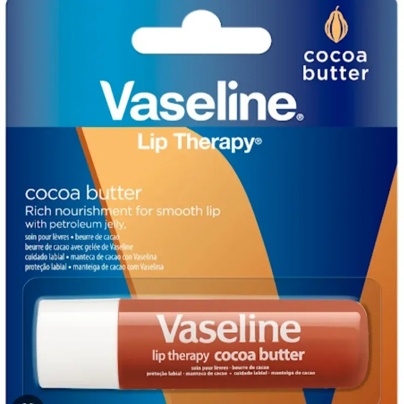 Bálsamo labial de Vaselina con manteca de cacao 🍫💄