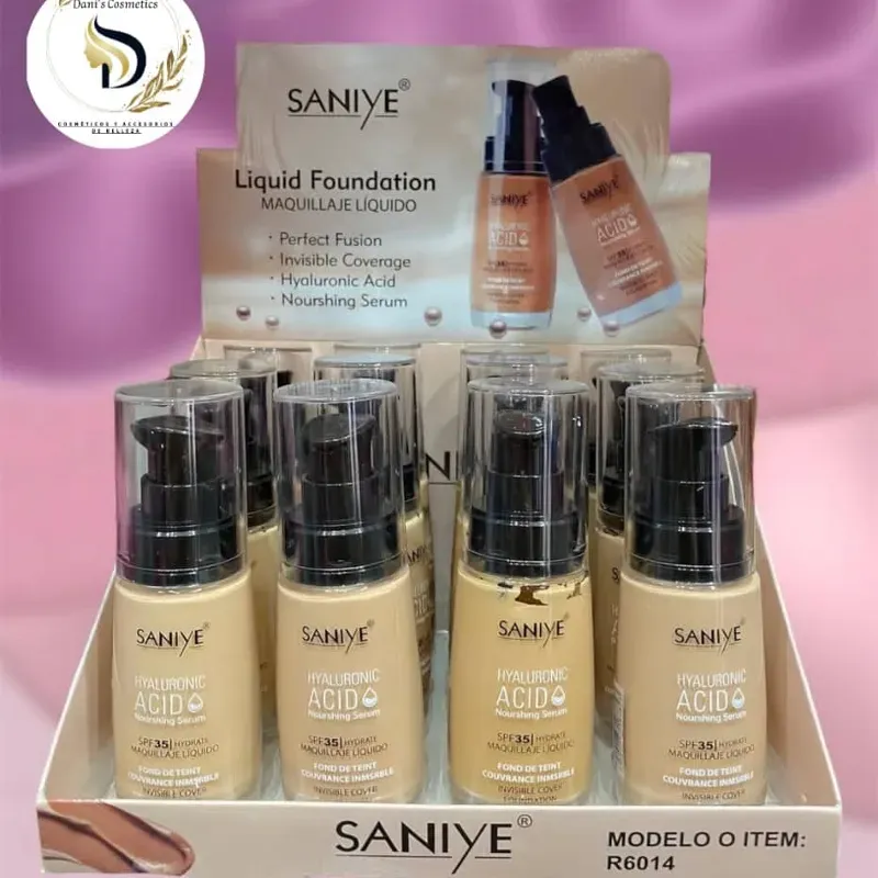 🌸Base liquida de SANIYE CON ACIDO HIALURONICO y protector solar spf 35