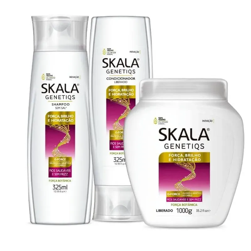 Combo Skala Genetiqs - Shampoo (sin sal) + Acondicionador + Mascarilla 