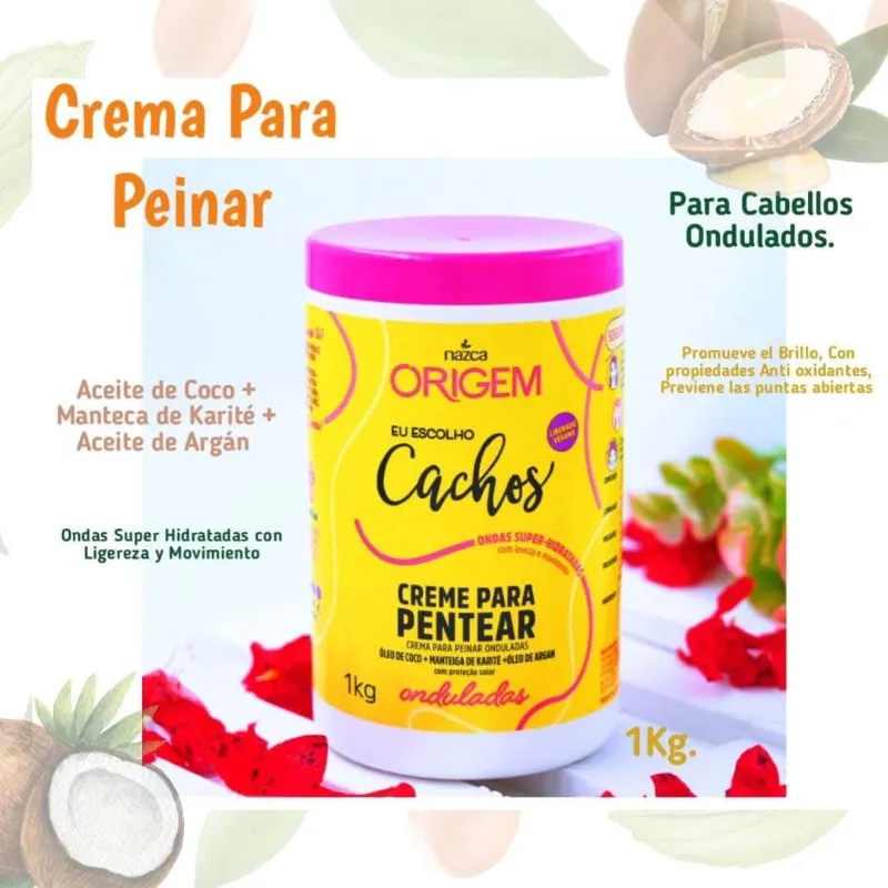 Crema de peinar para cabellos ondulados