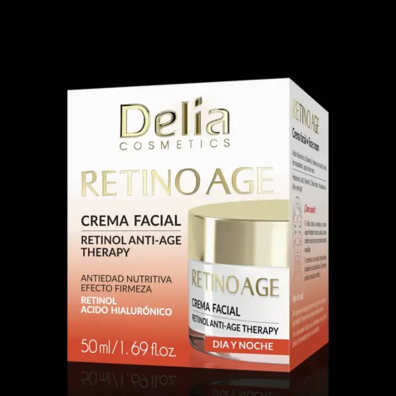 Crema facial de retinol y ácido hialurónico 