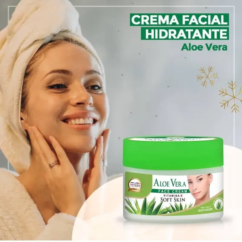 Crema facial hidratante de aloe vera 140g