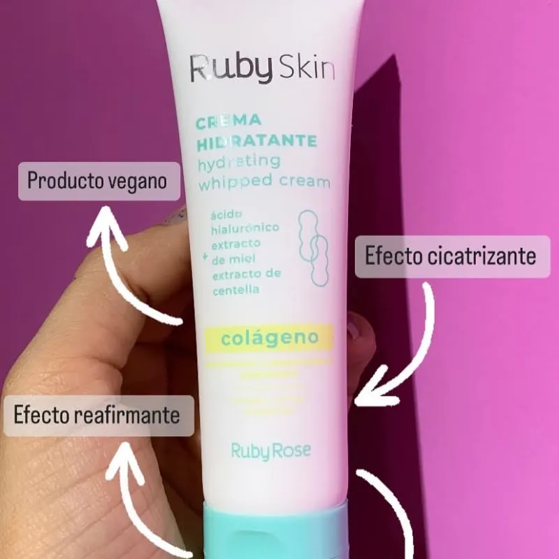 Crema facial hidratante  De Ruby skin 