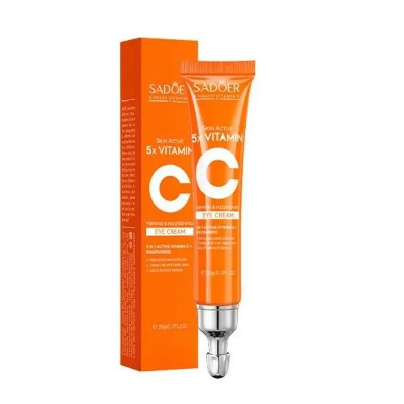 Crema para Ojos con Vitamina C y Aplicador Metálico - SADOER