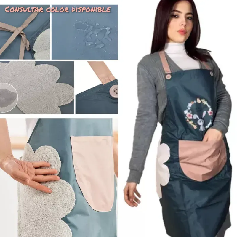 Delantal ideal para manicuris o manualidades 