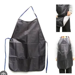 Delantal negro reversible    