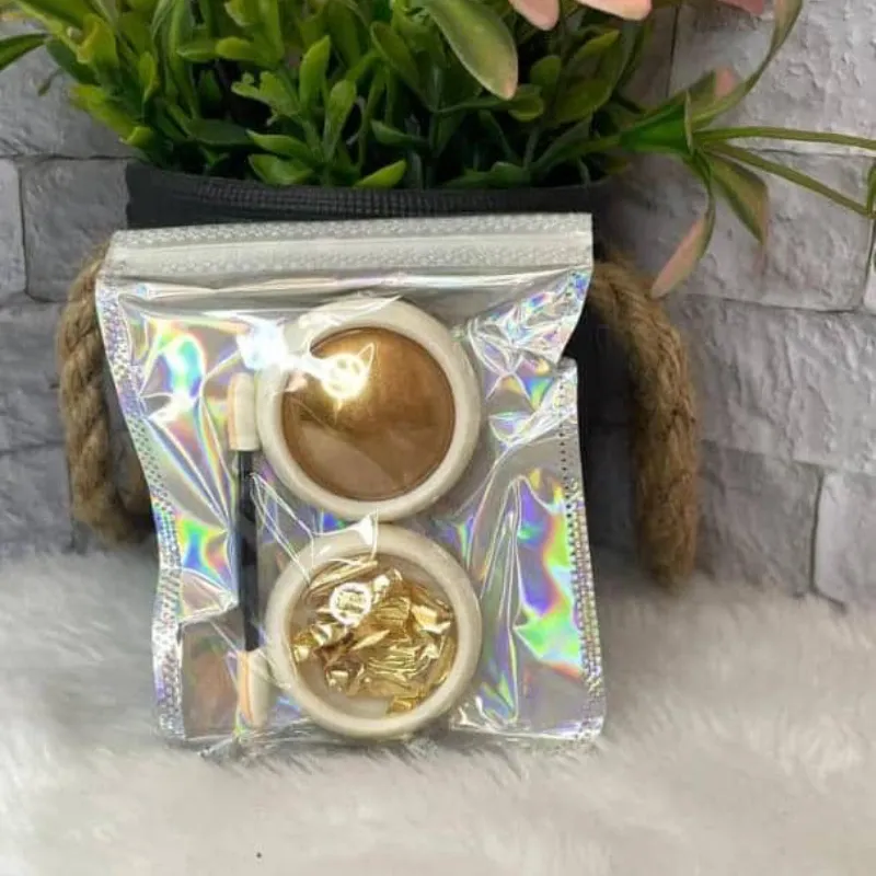 Efecto dorado con papel de oro