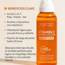 ✨ Fijador de Maquillaje TOP LADY con Vitamina C