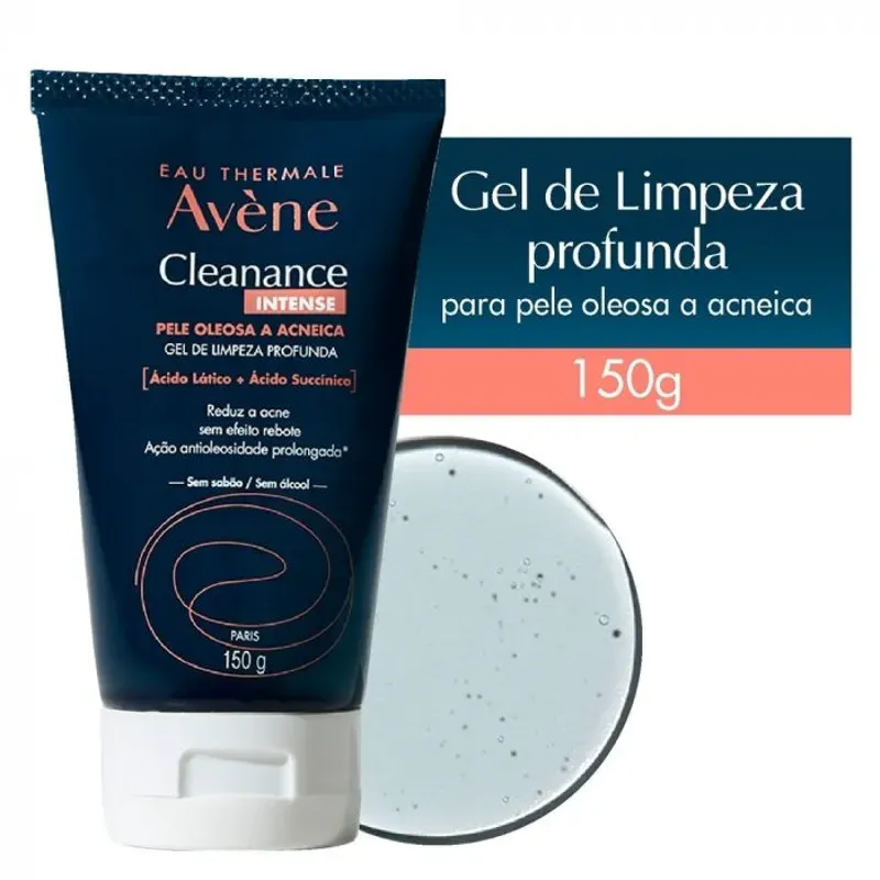 Gel facial para piel oleosa y acneica de avene. 150ml