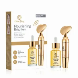 ✨Guanjing – Kit de serum nutritivo e iluminador + masajeador facial