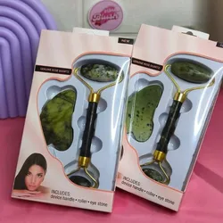 Kit de rodillo jade y piedra guasha 