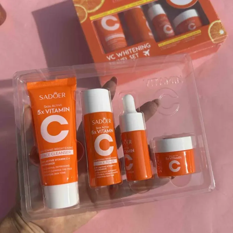 🌼Kit de viaje de cuidado facial de vitamina C, Sadoer 5