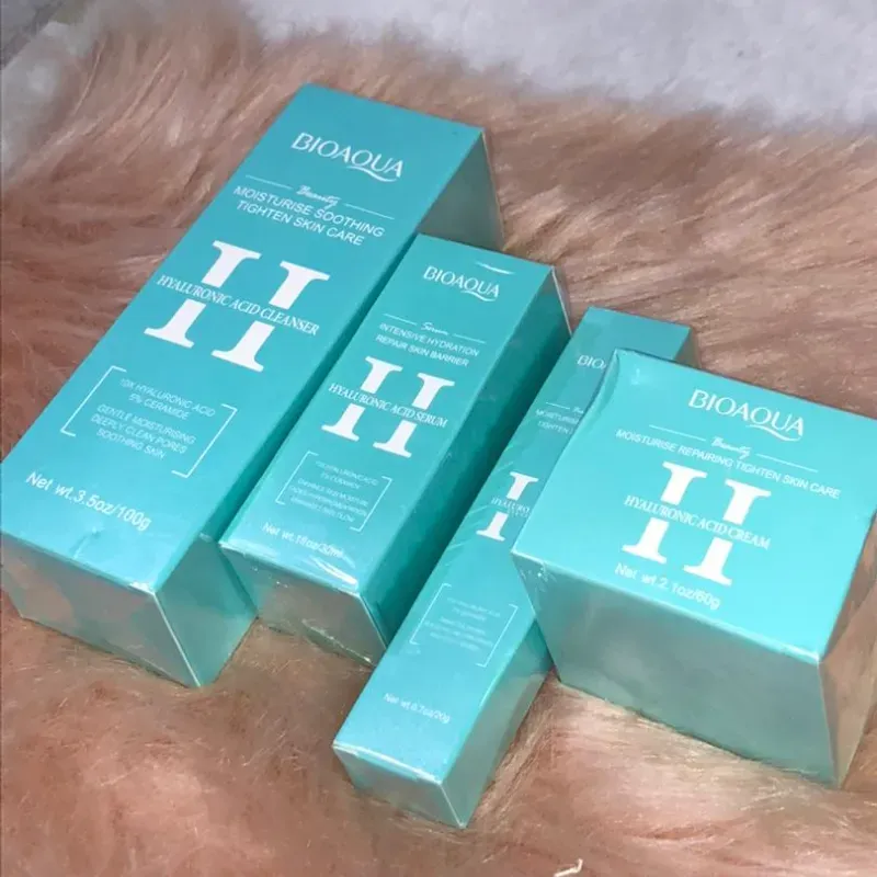 💧 Kit Facial Bioaqua Ácido Hialurónico – Hidratación Profunda