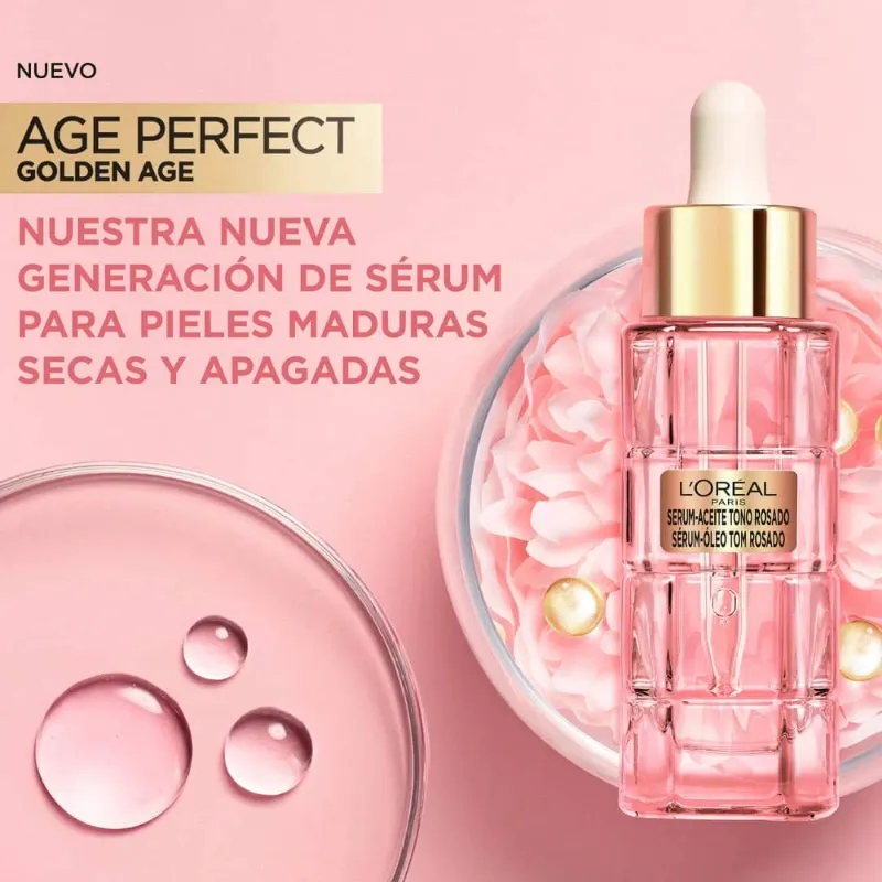 L'Oréal Paris Age Perfect Golden Age Aceite-Sérum antiflacidez tono Rosado 30ml