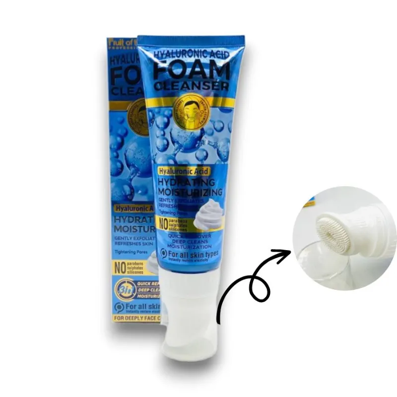 LIMPIADOR FACIAL DE ÁCIDO HIALURÓNICO CON CEPILLITO 120ML
