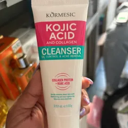Limpiador facial de ácido kojico y colágeno
