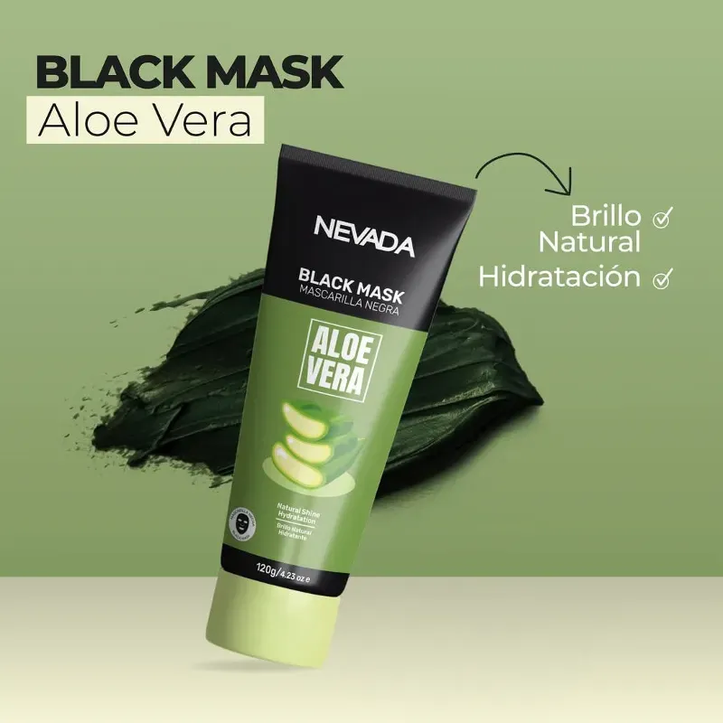 Máscara Negra con Aloe Vera Nevada 💚
