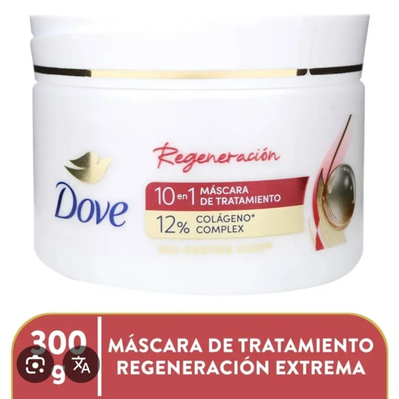 Mascarilla capilar 10 en 1 con 12% de colageno 300g | Dove