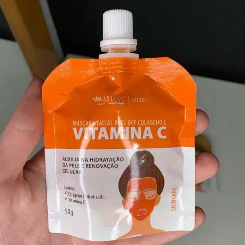 Mascarilla facial con vitamina C y colágeno, Max Love Peel Off 🧡