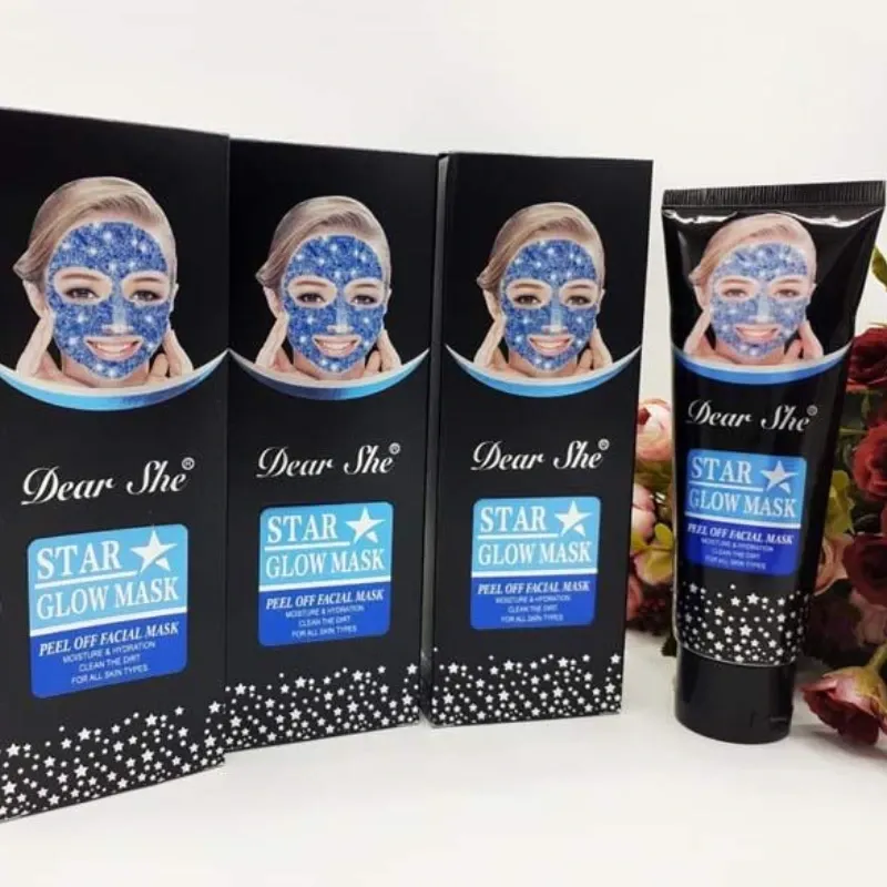 Mascarilla facial Hidratante PEEL OFF con glitter | DEAR SHE 💖
