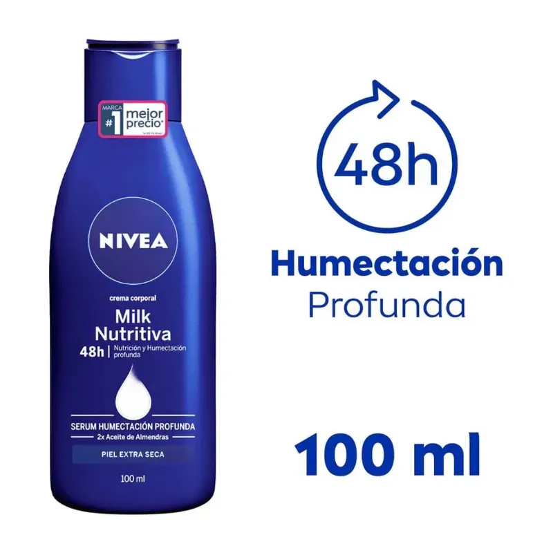 Nivea Crema Corporal Milk Nutritiva Piel Extra Seca 100ml