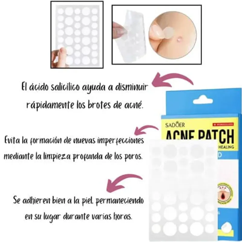 Parches Antiacné de Acido Salicílico Sadoer 36 Und