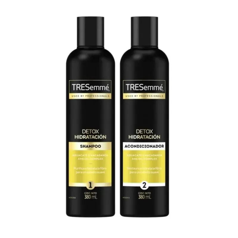 Pareja de Champú y acondicionador detox hidratante | TRESemmé