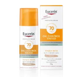 Protector solar facial con color Oil Control con tinte SPF70 | Eucerin