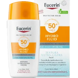 Protector solar facial Eucerin Hydro Fluid FPS 50