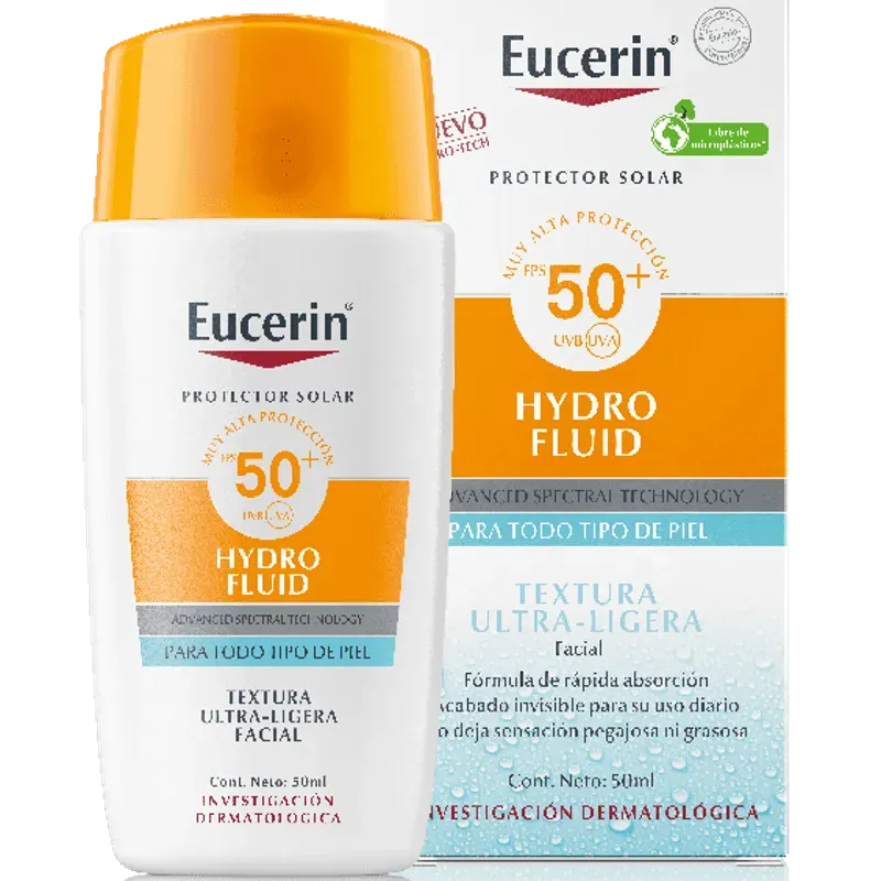 Protector solar facial Eucerin Hydro Fluid FPS 50