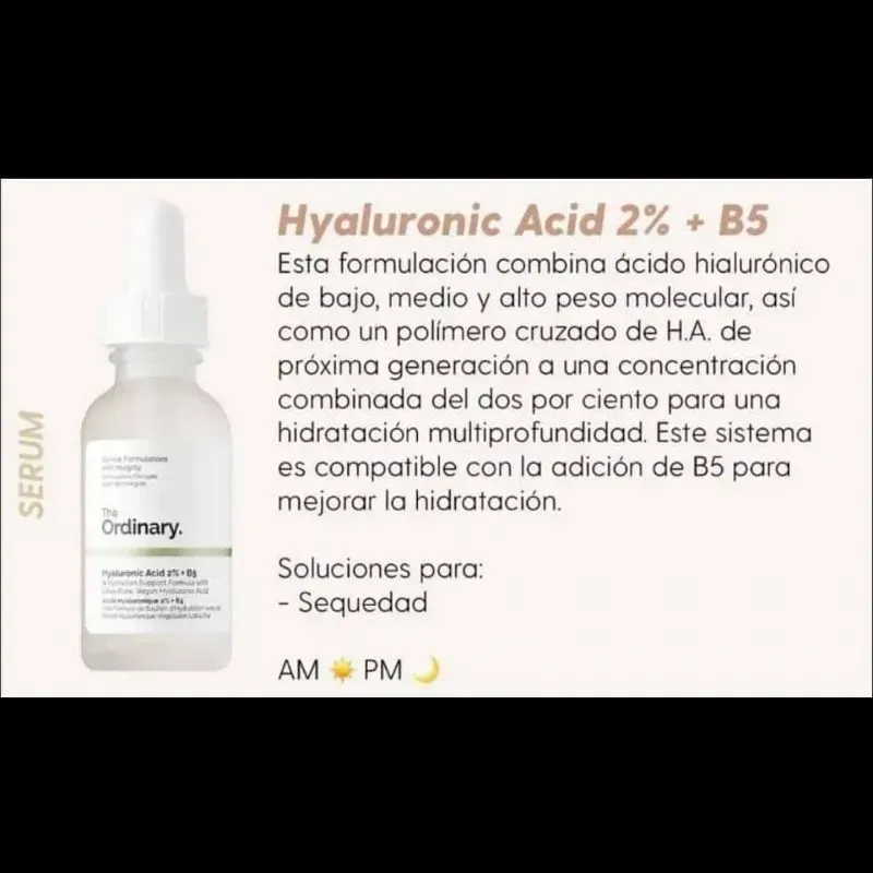 Sérum de ácido hialurónico 2% +B5 | The Ordinary 