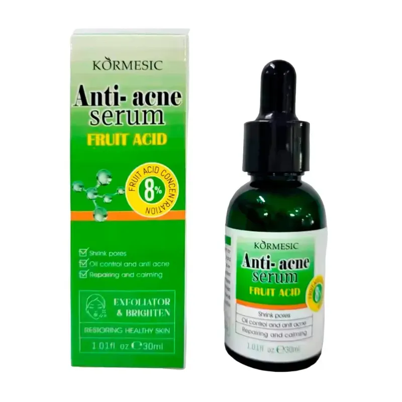 Serum exfoliante e iluminador antiacné kormesic 30ml