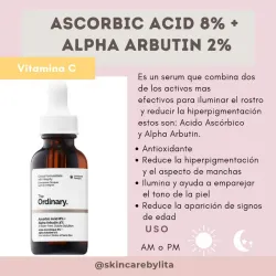 The Ordinary Ascorbic Acid 8% + Alpha Arbutin 2% | Sérum Antimanchas