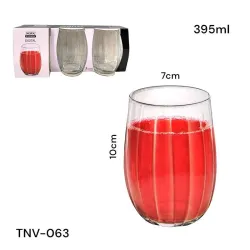Set de 3 vasos (395ml)