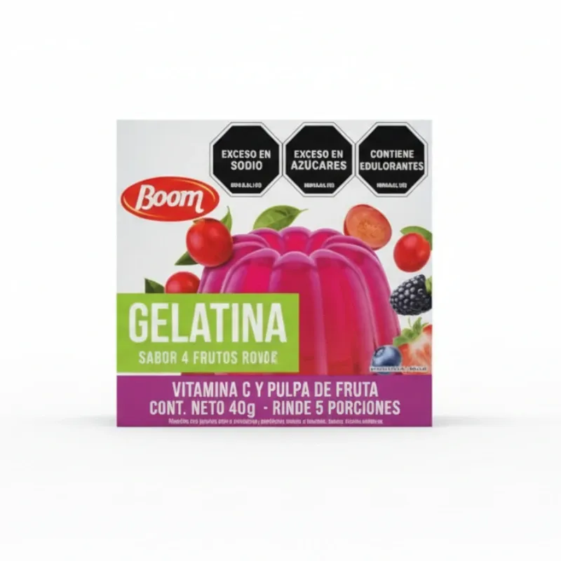 Gelatina frutos rojos (5porciones )