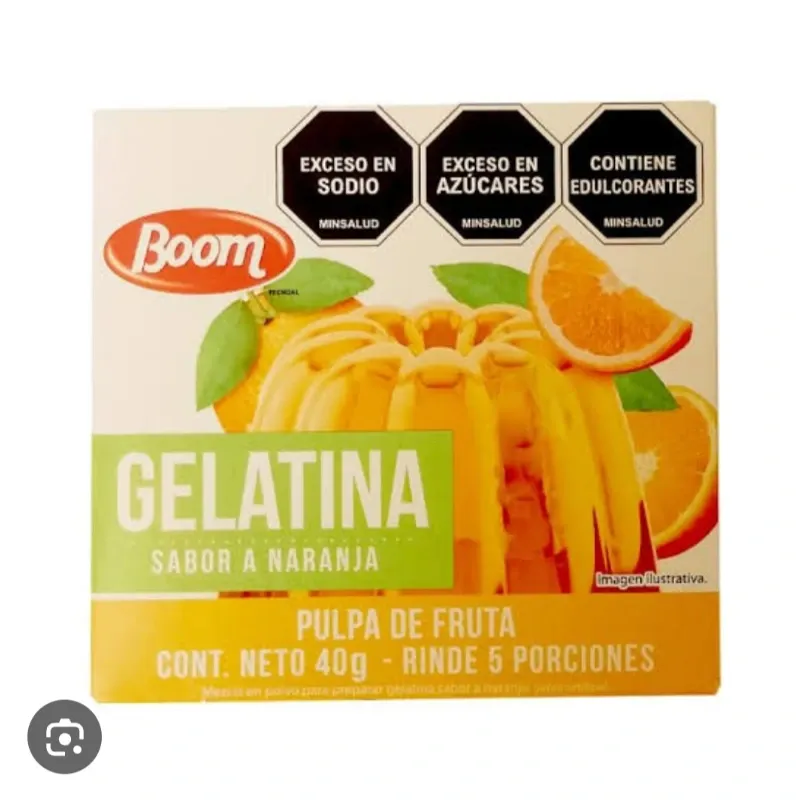 gelatina sabor naranja 40g