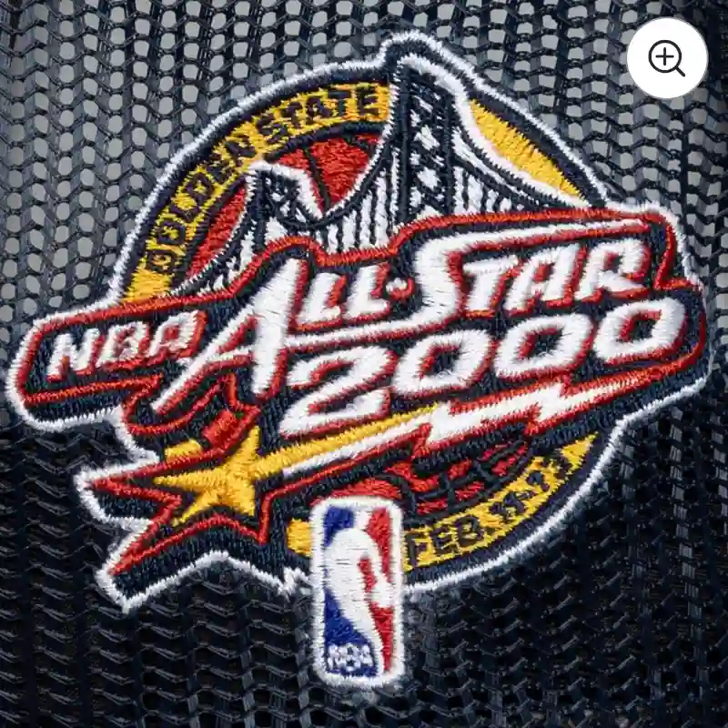 Navy 2000 NBA All-Star Game Gold Leather Trucker Strapback Hat