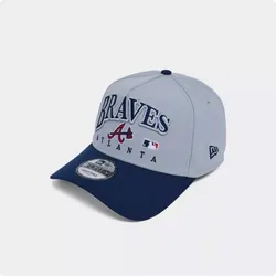 New Era Atlanta Braves MLB 9FORTY Embroidery Wordmark A-Frame Snapback Hat