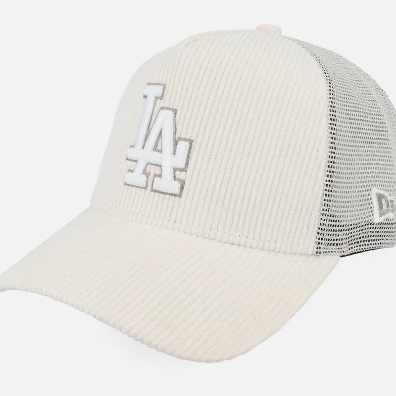 New Era Los Angeles Dodgers Corduroy Stone A-Frame Trucker