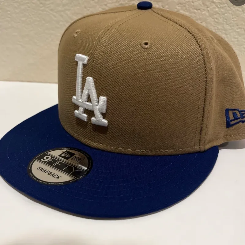 New Era Los Angeles Dodgers Khaki Blue 9FIFTY Snapback Hat MLB CAP OSFA