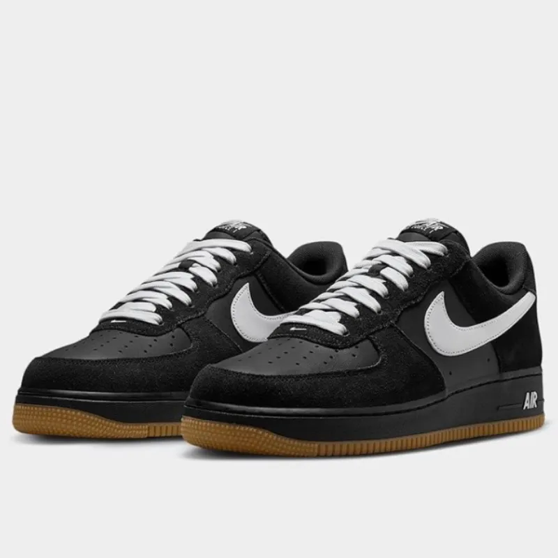 Nike Air Force 1 '07 LV8 Hombre Black/White-Gum Light Brown