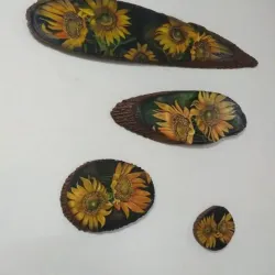 Rodajas de madera personalizadas 