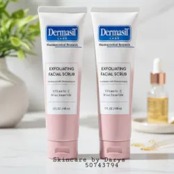 🧴 Dermasil Labs – Exfoliating Facial Scrub Con Vitamina C & Niacinamida 🍊✨