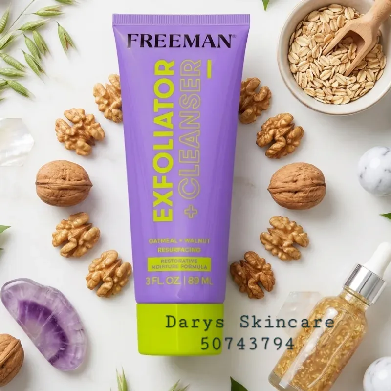 💜 EXFOLIANTE + LIMPIADOR DE AVENA Y NUEZ 💜 FREEMAN