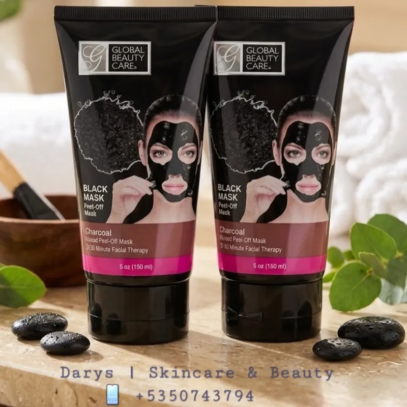 🖤 Mascarilla Peel-off de Carbón Activado, Vitamina C, Té Verde y Áloe Vera 🖤