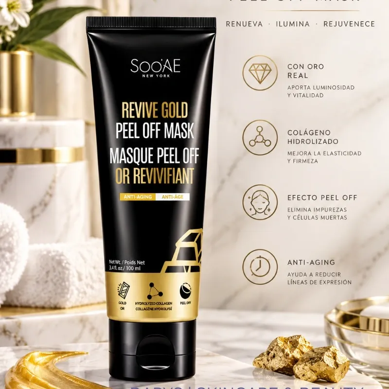 ✨💛 Mascarilla Peel-off SooAE con Oro y Colágeno Hidrolizado✨💛