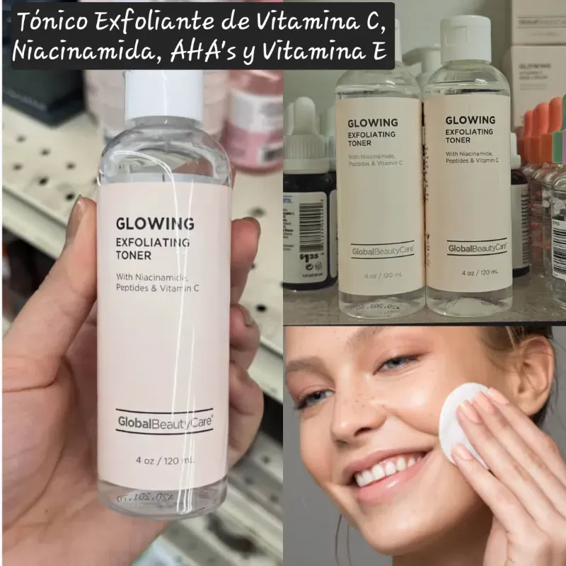 Tónico Facial Exfoliante de Vitamina C, Niacinamida, AHA'S y Vitamina E 🌼 