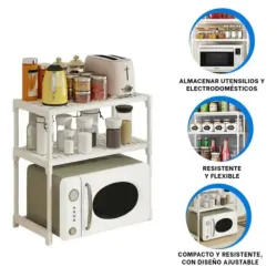 Estante organizador para microondas