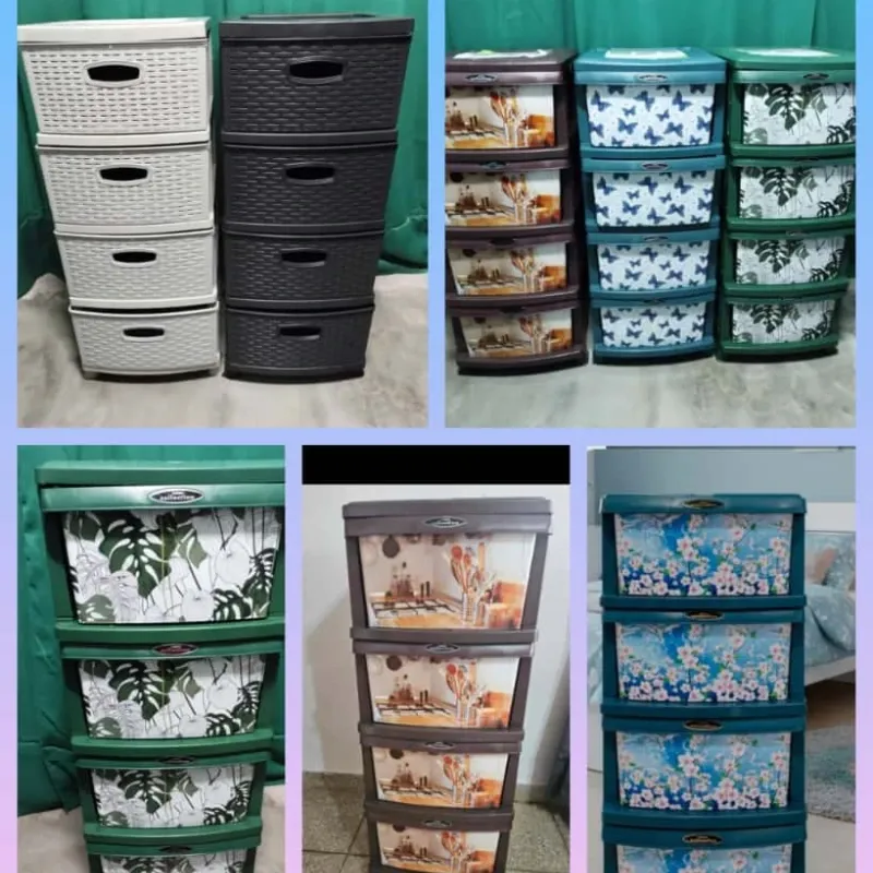 Gaveteros plásticos engomados 