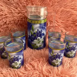 Juego de jarra de cristal